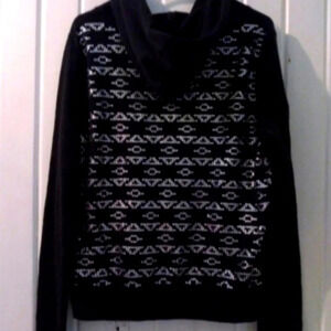 Vs pink silver studded bling hoodie-large